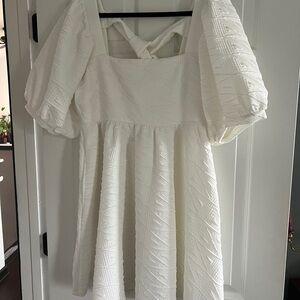 Free People Ivory Textured Dress